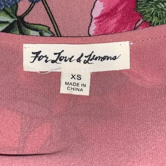 For Love And Lemons Churro Mini Dress in Pink Flamenco XS - Picture 8 of 12